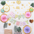 Pastell Macaroon Paper Banner Garland Fan